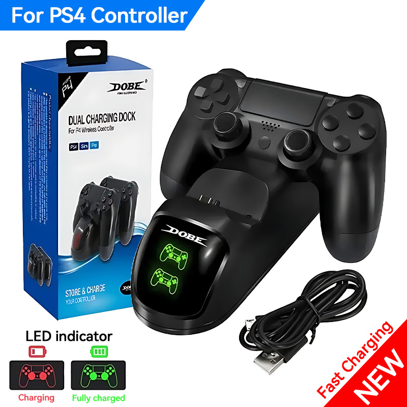 Gaming Console Station - محطة شحن PS4 جديدة شاحن لاسلكي