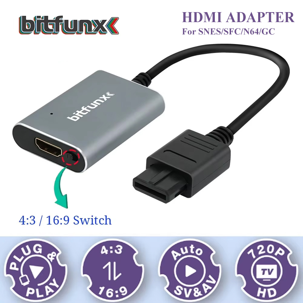 محول فيديو Bitfunx 720P Svideo - مراجعة Gaming Console In Tv وسعره