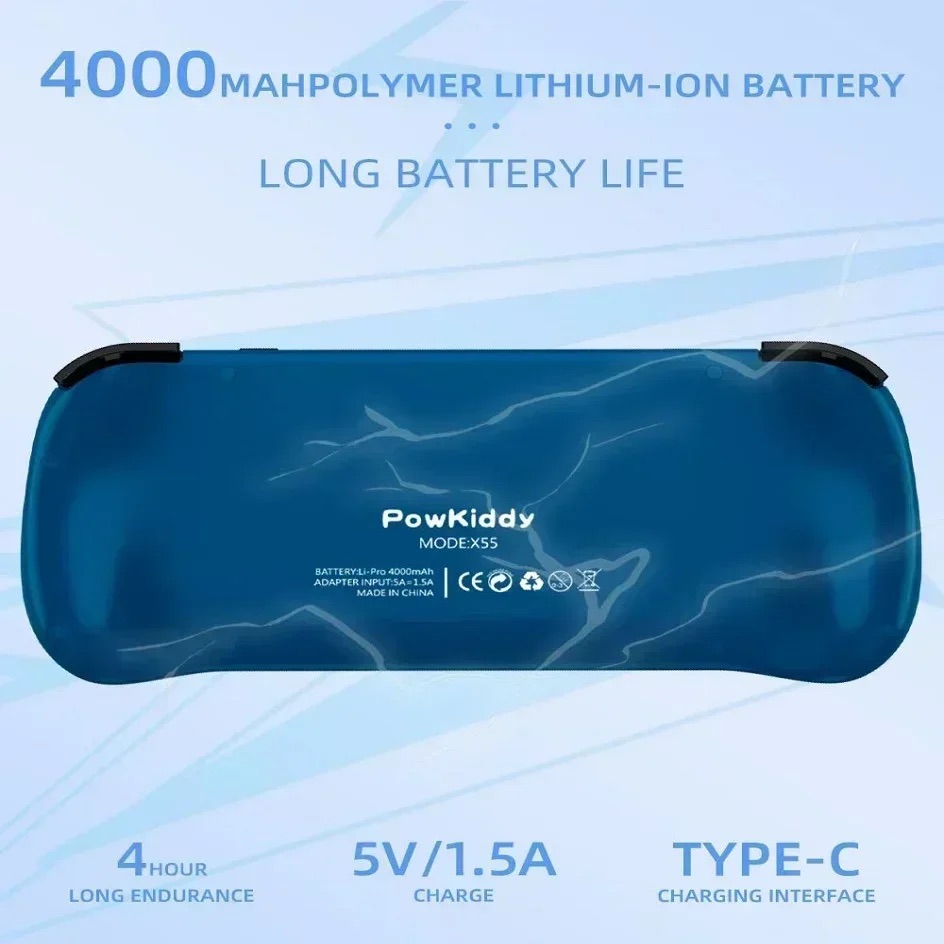 جهاز ألعاب محمول POWKIDDY X55، - مراجعة Gaming Console Sale وسعره