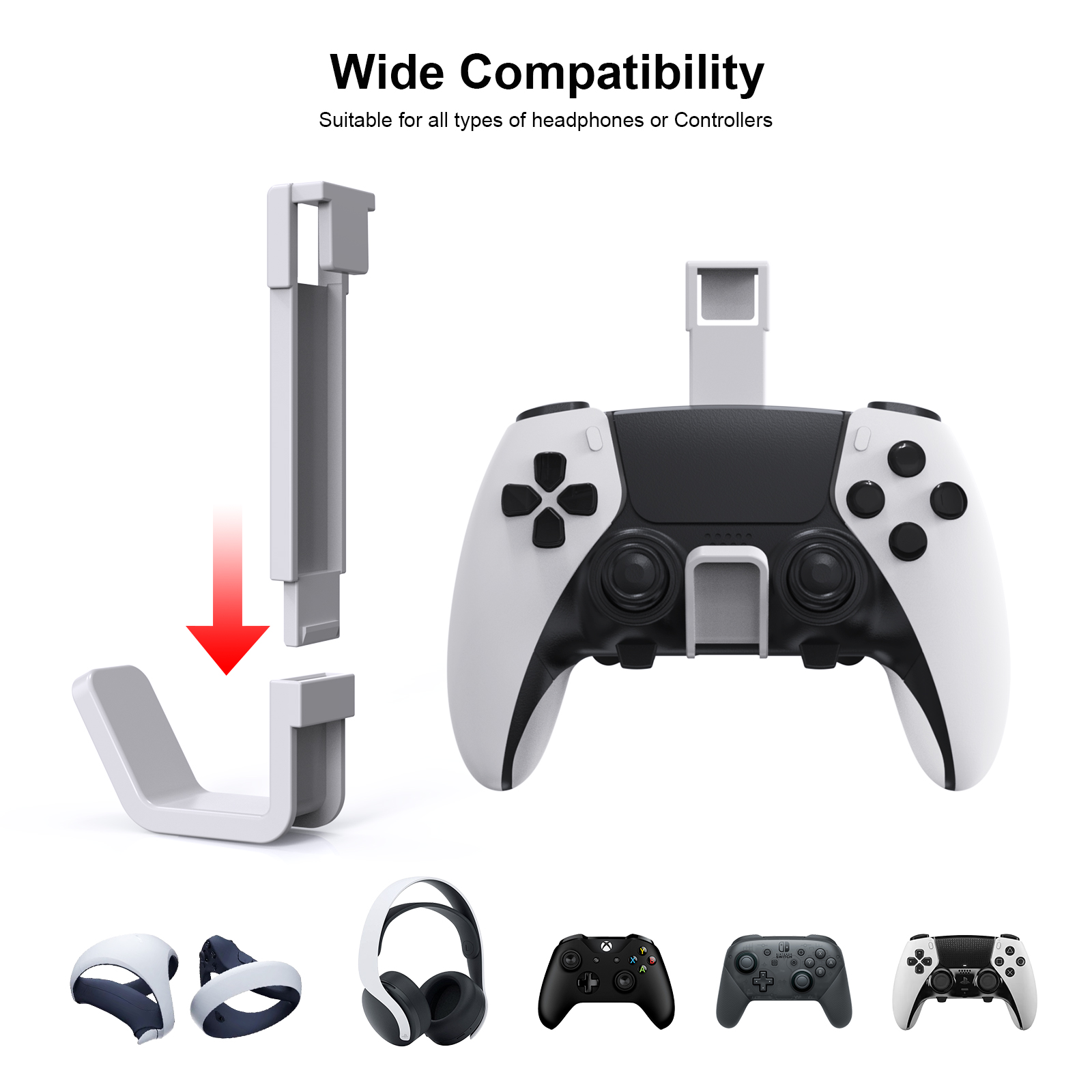 حامل جداري للتحكم وسماعات الرأ - مراجعة Sony Controller Dualsense وسعره