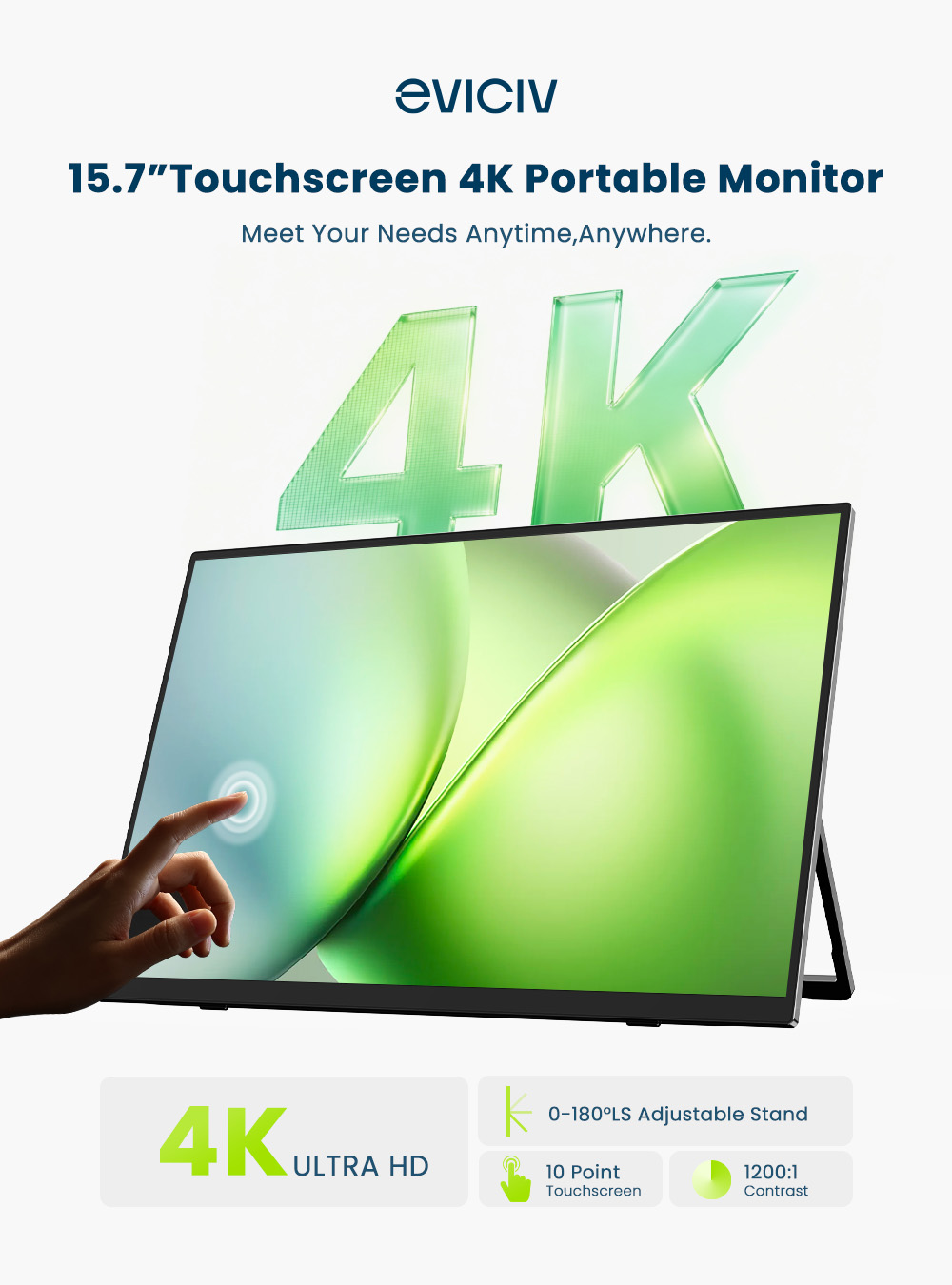 شاشة EVICIV المحمولة بدقة 4K،  - مراجعة Laptop Gaming Console وسعره